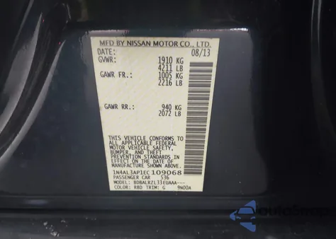 2014 Nissan Altima 2.5 S from USA, damaged, VIN 1N4AL3AP1EC109068